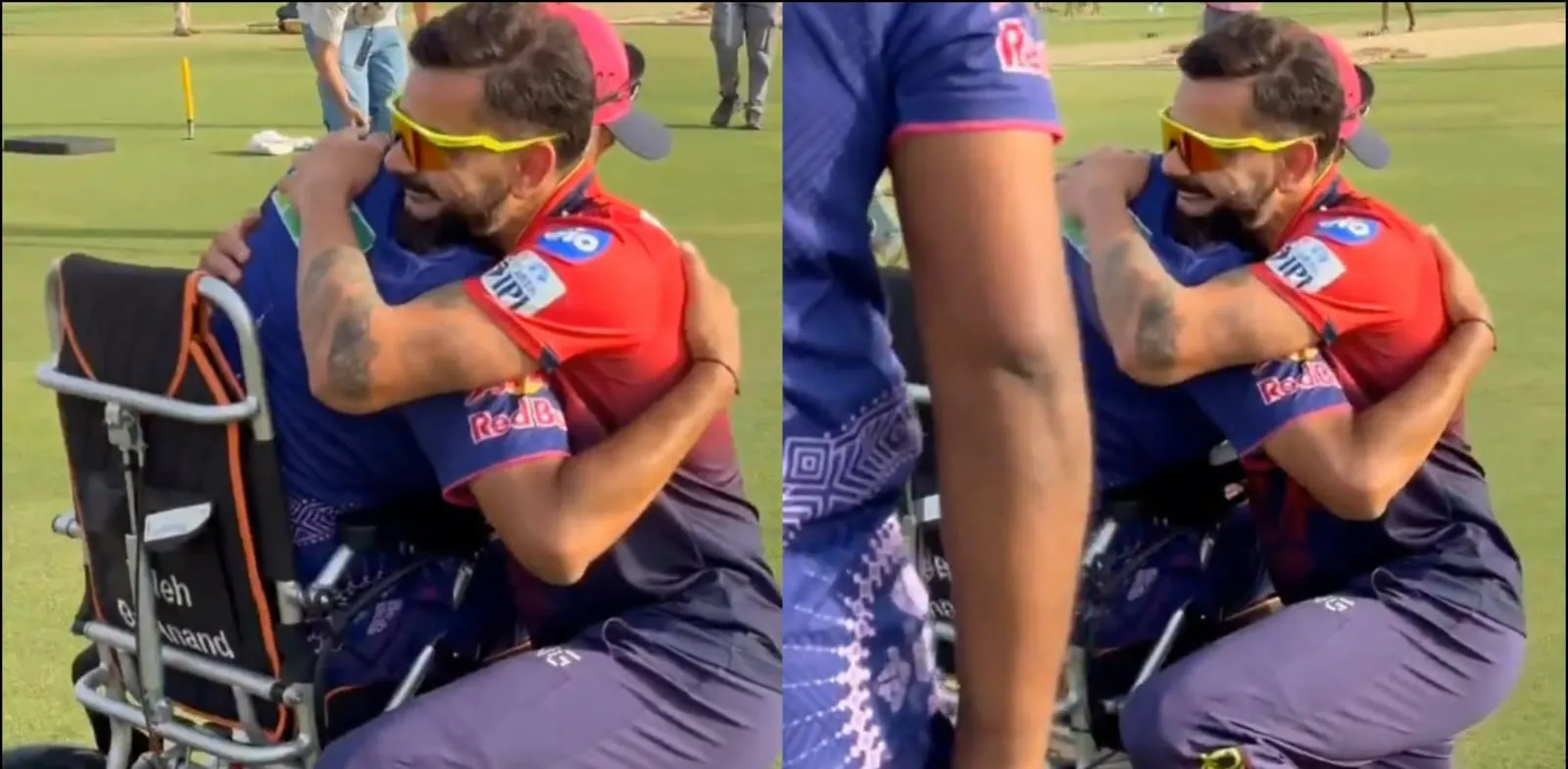 Virat Kohli Gives Emotional Hug to Rahul Dravid